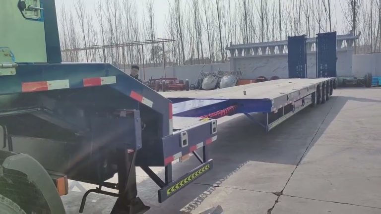 Remolque retráctil de plataforma baja,Remolque de plataforma baja de 17 m,Fábrica China